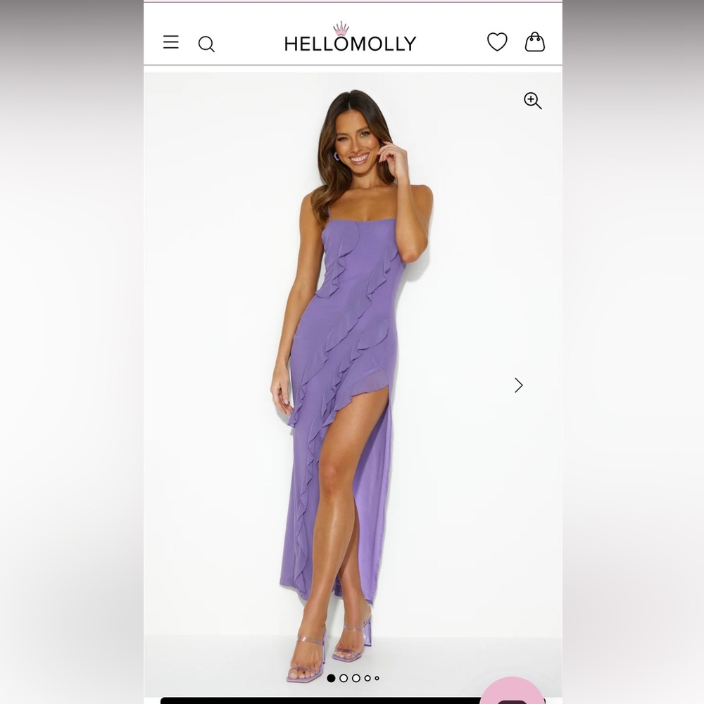 Hello Molly CARDINAL CALL MIDI DRESS PURPLE